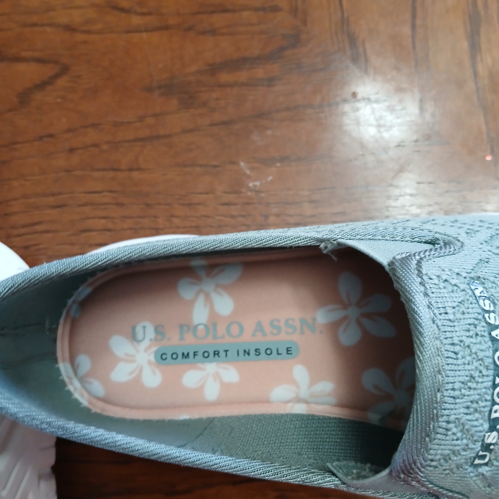 U.S. Polo Assn. Green Canvas Athletic Shoes - Picture 4 of 5